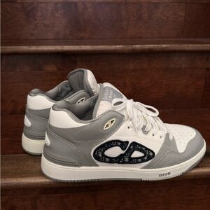 Dior Two-Tone Gray and White Sneakers